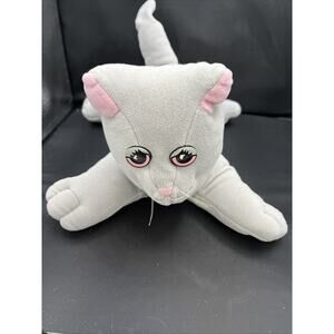 Vintage 1985 Pound Purries Kitty Cat White 12” Pink Eyes Tonka
